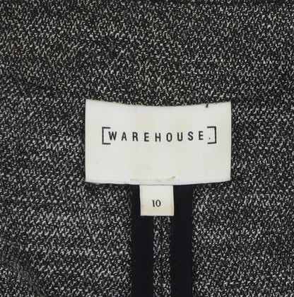 Warehouse Women Grey Longline Knit Cardigan Size 10