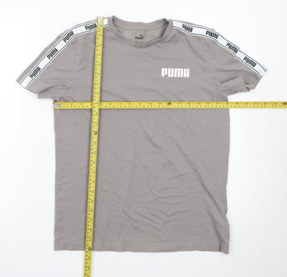 Puma Boys Grey Logo Short Sleeve T-Shirt 15-16 Years