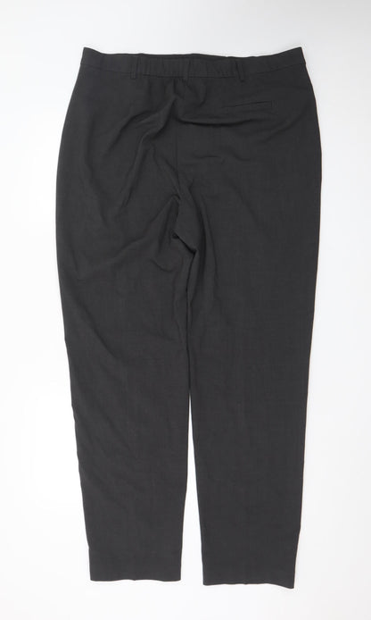 Marks and Spencer Women Charcoal Size 18 Long Dress Trousers