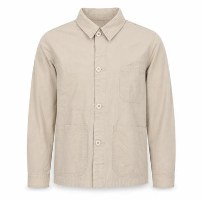 Satta Men's Beige Cotton Basic Jacket Size S Casual Wear