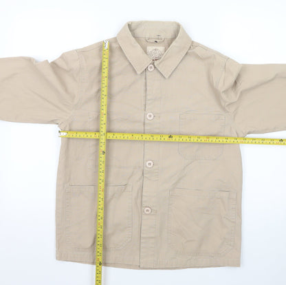 Satta Men's Beige Cotton Basic Jacket Size S Casual Wear