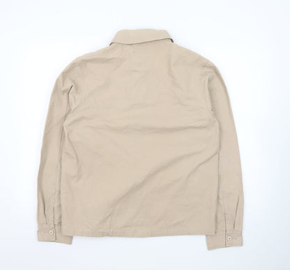 Satta Men's Beige Cotton Basic Jacket Size S Casual Wear