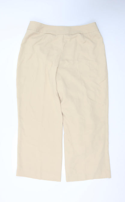 Artigiano Women's Beige Size 16 Straight Dress Trousers
