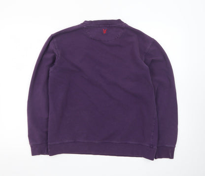 Lyle & Scott Women’s Purple Crew Neck Sweatshirt Size M Cotton Casual