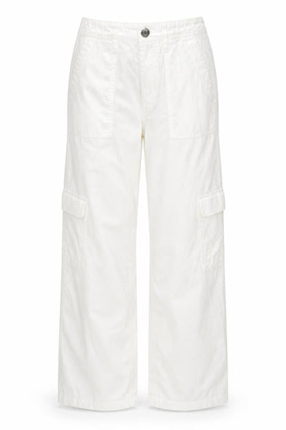 River Island Women’s White Cotton Cargo Trousers Size 6R