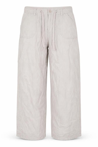 H&M Divided Womens Beige Linen Blend Cargo Trousers Size S