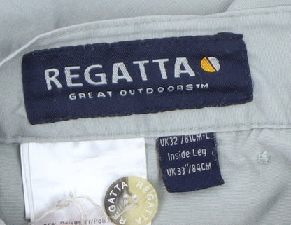 Regatta Men's Grey Convertible Cargo Trousers 32W 33L Lightweight Outdoor