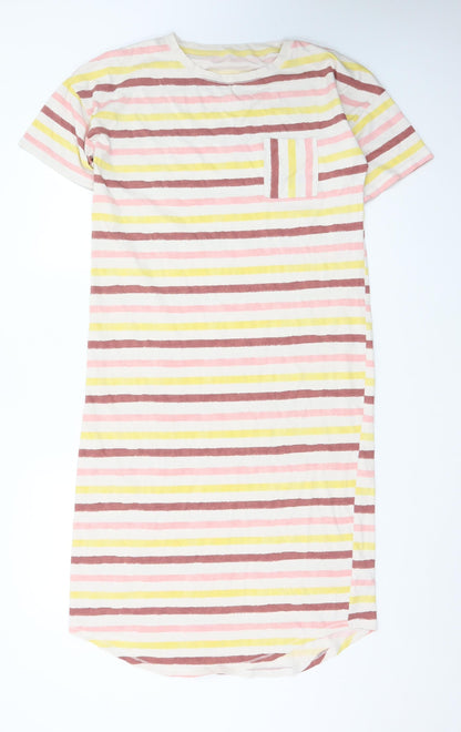 Marks and Spencer Women's Multicoloured Stripe T-Shirt Dress Size M