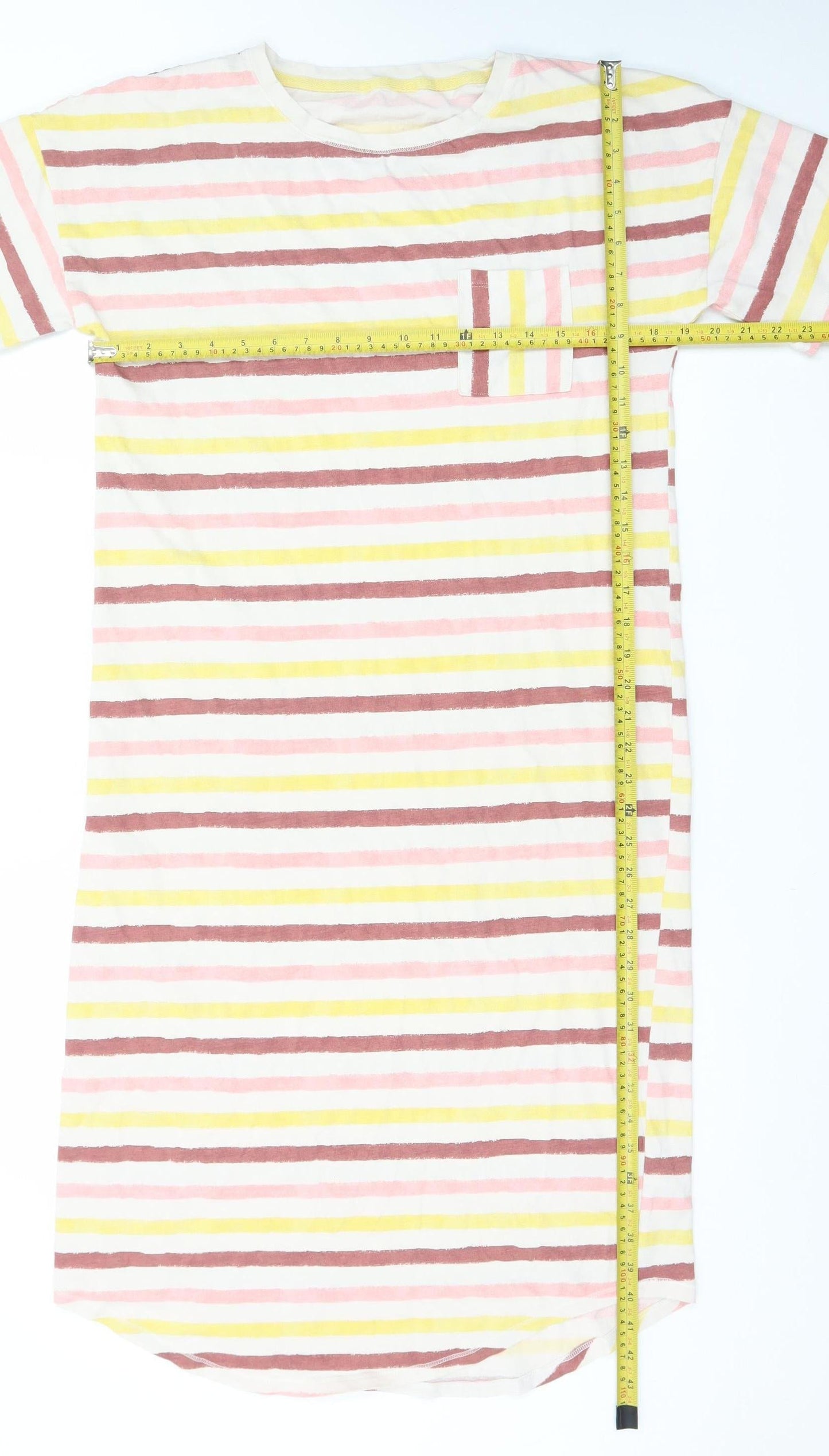 Marks and Spencer Women's Multicoloured Stripe T-Shirt Dress Size M
