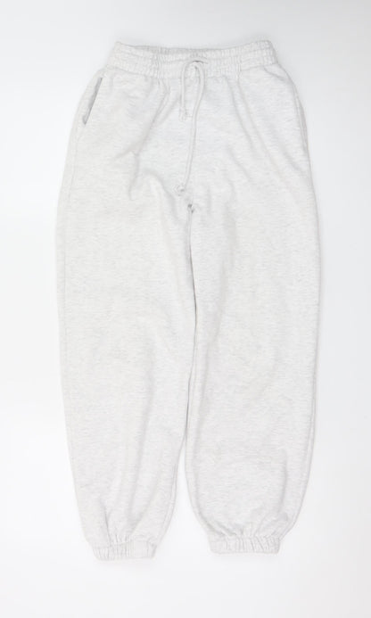 Zara Women’s Grey Fleece Sweatpants S Elastic Waist Casual