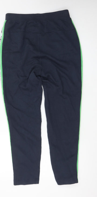 The Upside Men's Blue Jogger Trousers S Regular Fit Elastic Waist