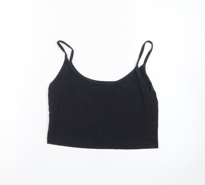 Adidas Womens Black Cropped Camisole Tank Top UK 8