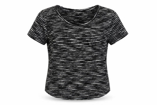 Reiss Women's Black Striped Jersey T-Shirt Size S