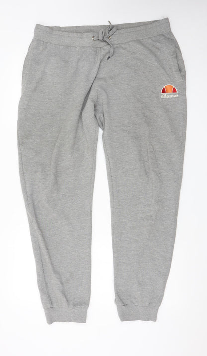 Ellesse Mens Grey Jogger Sweatpants XL Relaxed Fit Casual Trousers