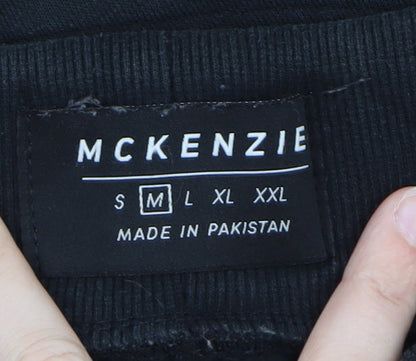 McKenzie Men's Black Jogger Trousers M Regular Fit Fleece Casual
