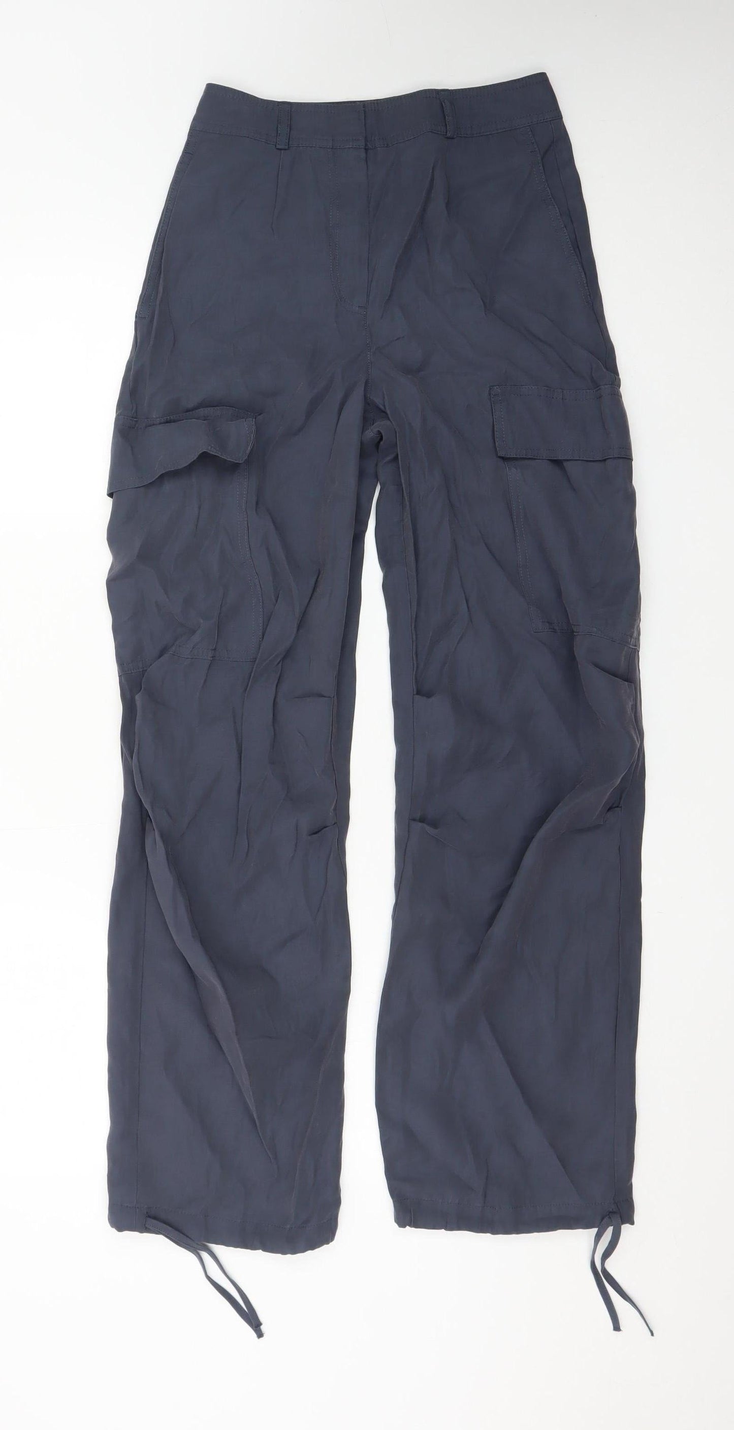 Marks and Spencer Women's Navy Cargo Trousers Size 6 Regular