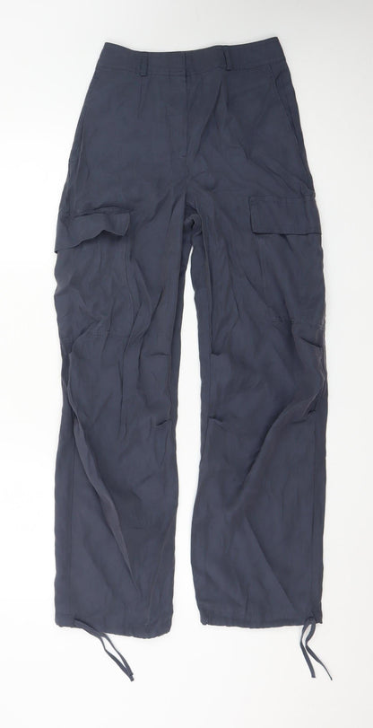 Marks and Spencer Women's Navy Cargo Trousers Size 6 Regular