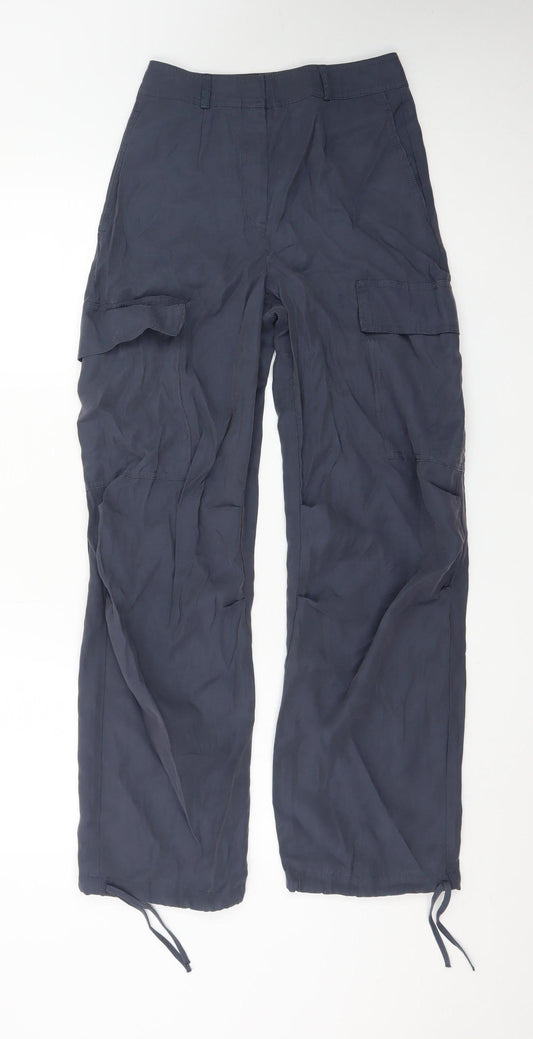 Marks and Spencer Women's Navy Cargo Trousers Size 6 Regular