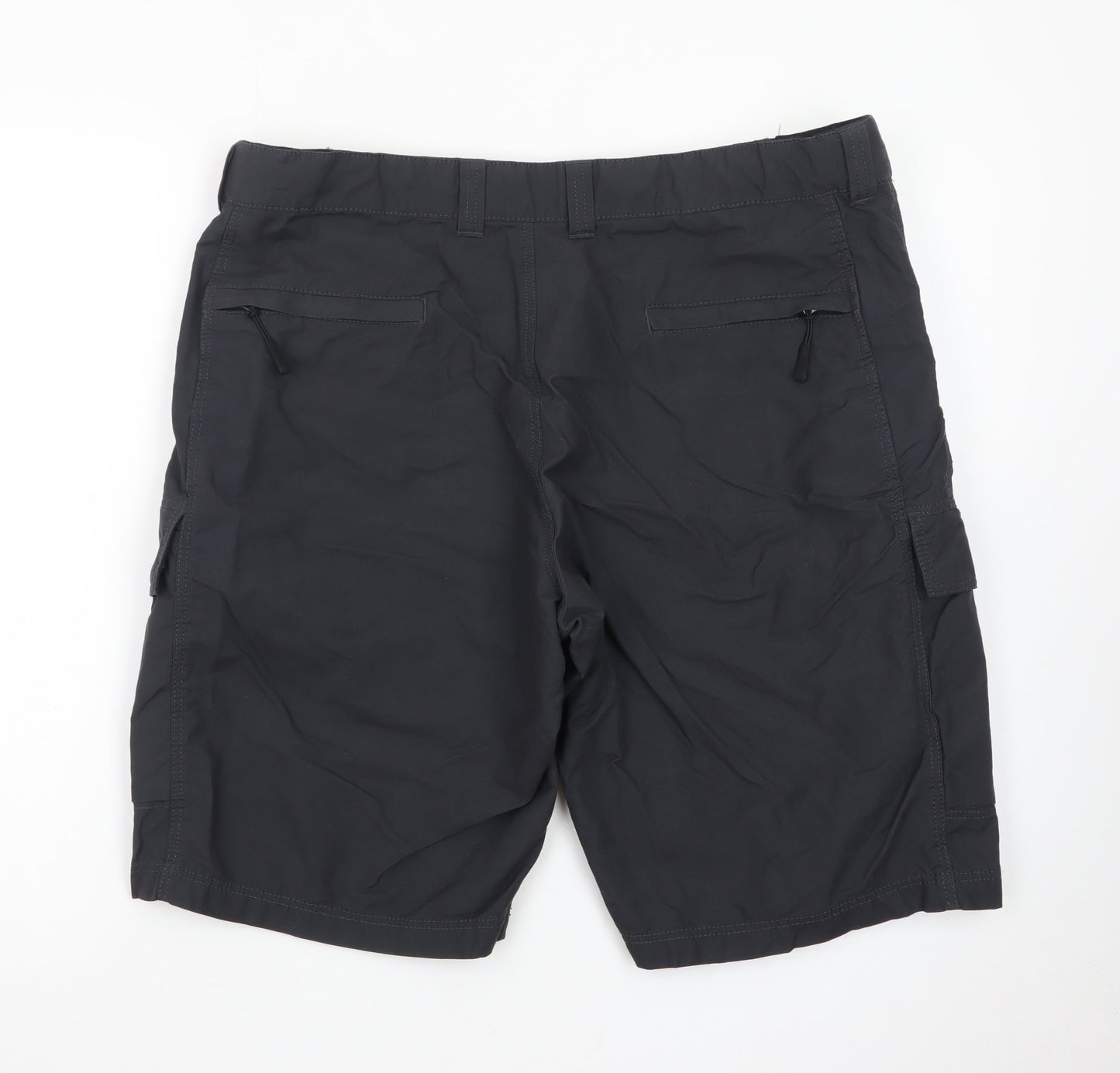 Marks and Spencer Men's Black Cargo Shorts 36in Regular Fit