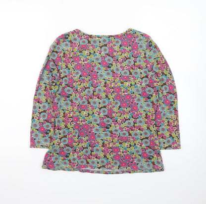 EAST Women's Multicoloured Floral Wrap Blouse Size 14