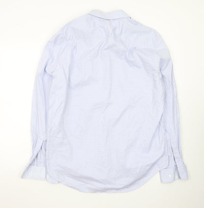 Jaeger Men's Blue Regular Fit Long Sleeve Dress Shirt 16.5in Collar