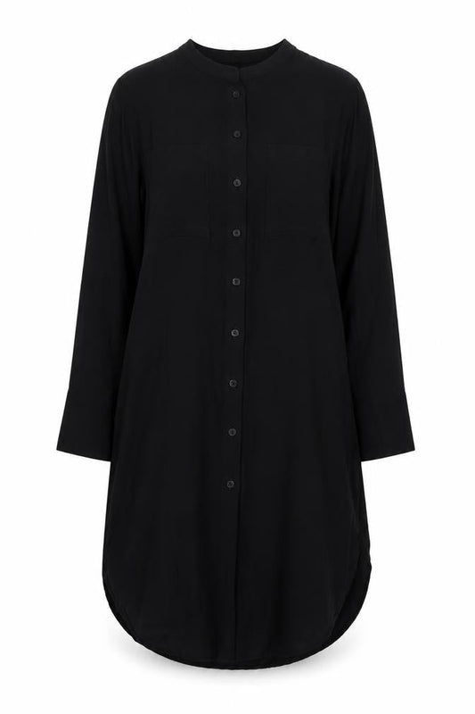 Marks & Spencer Women Black Size 10 Shirt Dress Long Sleeve