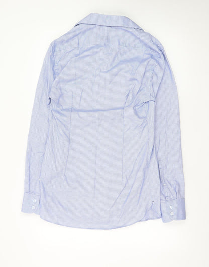 Marks and Spencer Men's Blue Slim Fit Luxury Cotton Formal Shirt 14.5in