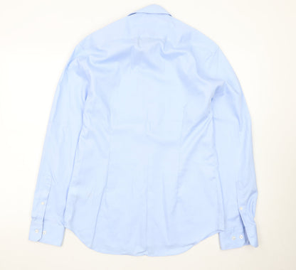 Marks and Spencer Men's Blue Slim Fit Non-Iron Dress Shirt 15in
