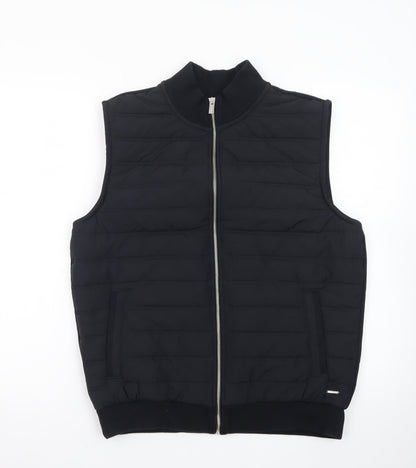Marks and Spencer Men’s Black Puffer Waistcoat M Full Zip