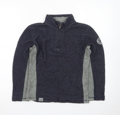 Weird Fish Boys Navy 1/2 Zip Pullover Jumper Size 11-12 Years