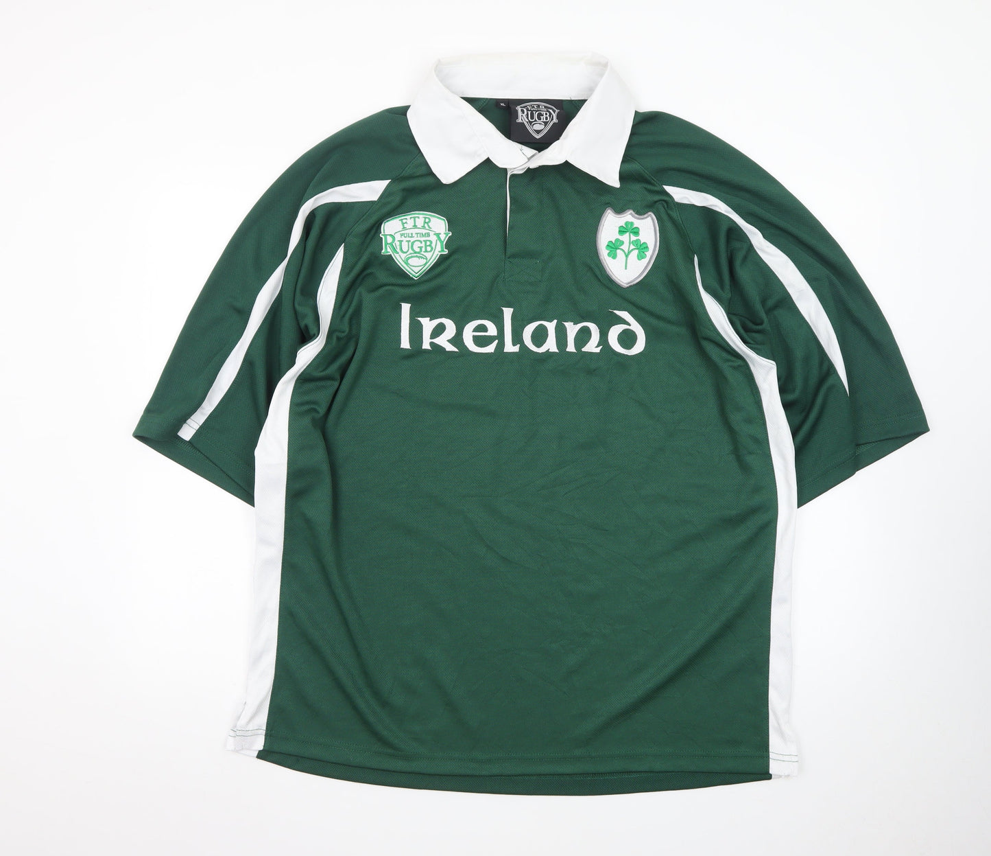 Full Time Rugby Ireland Green Short Sleeve Polo Shirt Men’s XL