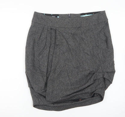 Fullcircle Women's Grey Tweed Bubble Hem Skirt Size 14
