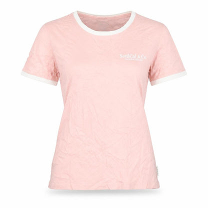 SoulCal & Co Women's Pink Ringer T-Shirt Size 12 Cotton Casual Top