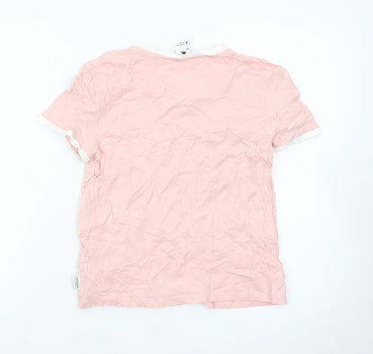 SoulCal & Co Women's Pink Ringer T-Shirt Size 12 Cotton Casual Top
