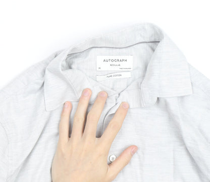Marks and Spencer Autograph Men’s White Cotton Long Sleeve Shirt M