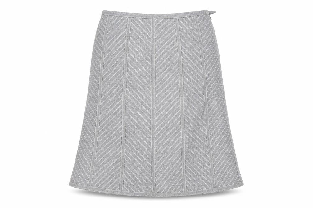 Marks and Spencer Women Grey Wool Blend A-Line Knee Length Skirt UK 12