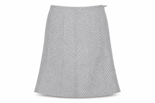 Marks and Spencer Women Grey Wool Blend A-Line Knee Length Skirt UK 12