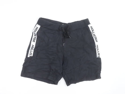 Hollister Men’s Black Small Athletic Shorts with Logo Trim