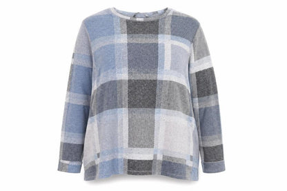 Marks and Spencer Women's Multicoloured Check Pullover Jumper Size 20