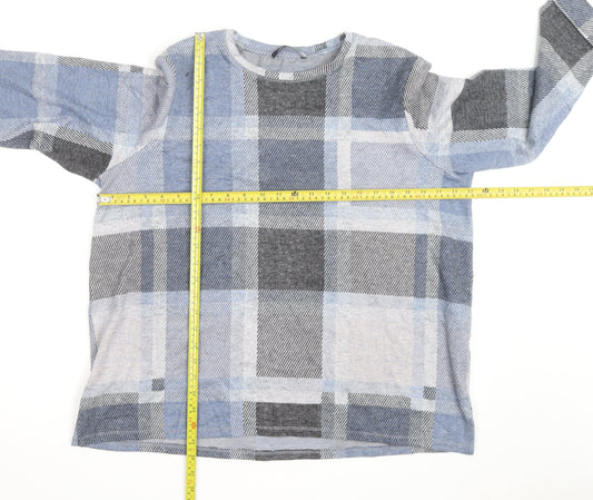 Marks and Spencer Women's Multicoloured Check Pullover Jumper Size 20