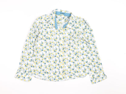 Hobbs Women's Multicoloured Floral Cotton Button-Up Shirt Size 12