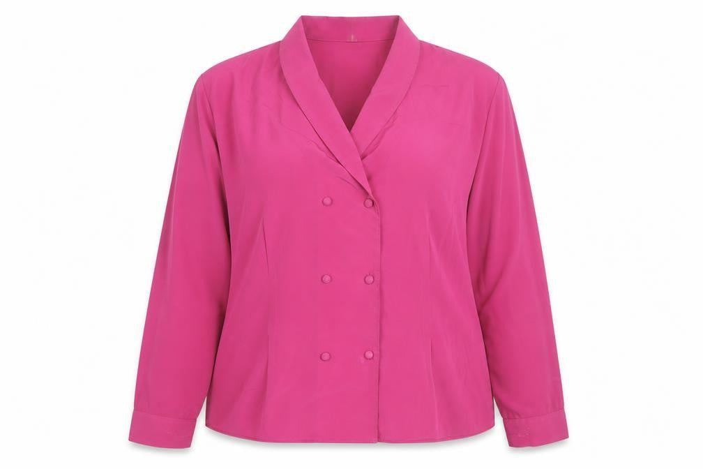 Marks and Spencer Women Pink Long Sleeve Wrap Blouse Size 14