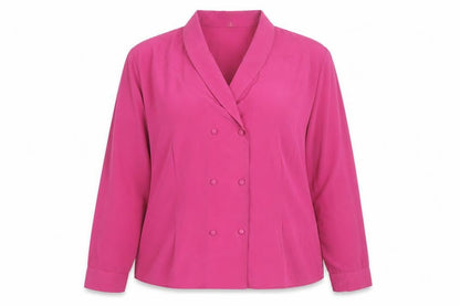 Marks and Spencer Women Pink Long Sleeve Wrap Blouse Size 14