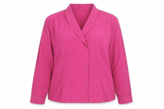 Marks and Spencer Women Pink Long Sleeve Wrap Blouse Size 14