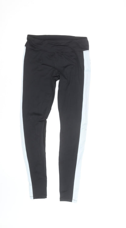 Forever 21 Women's Black Colourblock Leggings Size S Activewear