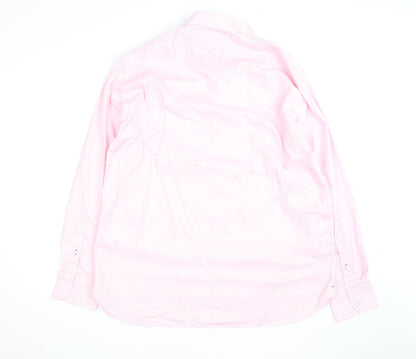 Marks and Spencer Men's Pink Luxury Tailored Cotton Long Sleeve Shirt 18 46in