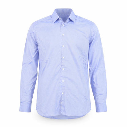 Marks & Spencer Men's Blue Regular Fit Long Sleeve Button-Up Shirt Size 16