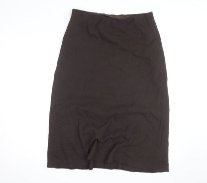 Marks and Spencer Women’s Brown Midi Pencil Skirt Size 16 Lined Workwear