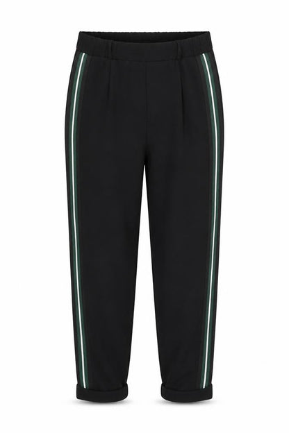 Bershka Womens Black Stripe Jogger Trousers Size M