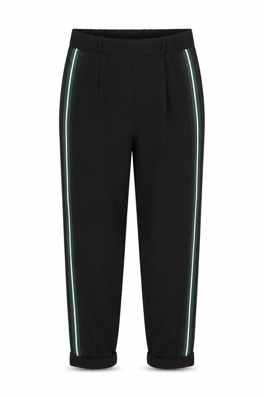 Bershka Womens Black Stripe Jogger Trousers Size M
